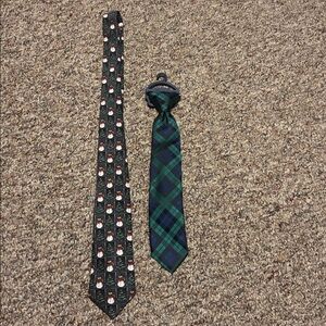 Bundle of boys youth ties Chaps plaid Dockers snowmen